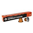 Kaffekapslen Espresso Caramel Premium pak en capsule voor Nespresso
