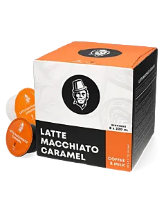 Kaffekapslen Latte Macchiato Caramel pak en capsule voor Dolce Gusto
