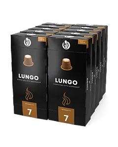 Startpakket met 100 plastic capsules Kaffekapslen Lungo voor Nespresso