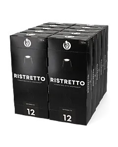 Startpakket met 100 plastic capsules Kaffekapslen Ristretto voor Nespresso