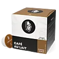 Kaffekapslen Café Au Lait package and capsule for Dolce Gusto