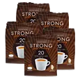 5 pakjes met Kaffekapslen Strong Extra Large voor Senseo